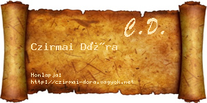 Czirmai Dóra névjegykártya